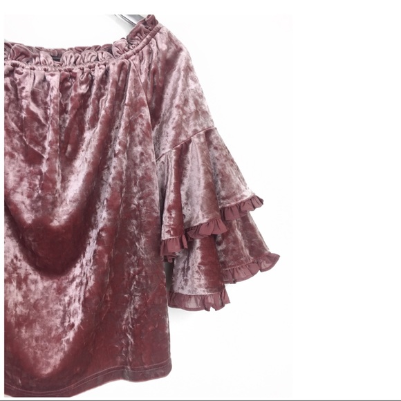 Velvet Ruffle Top - Picture 5 of 7